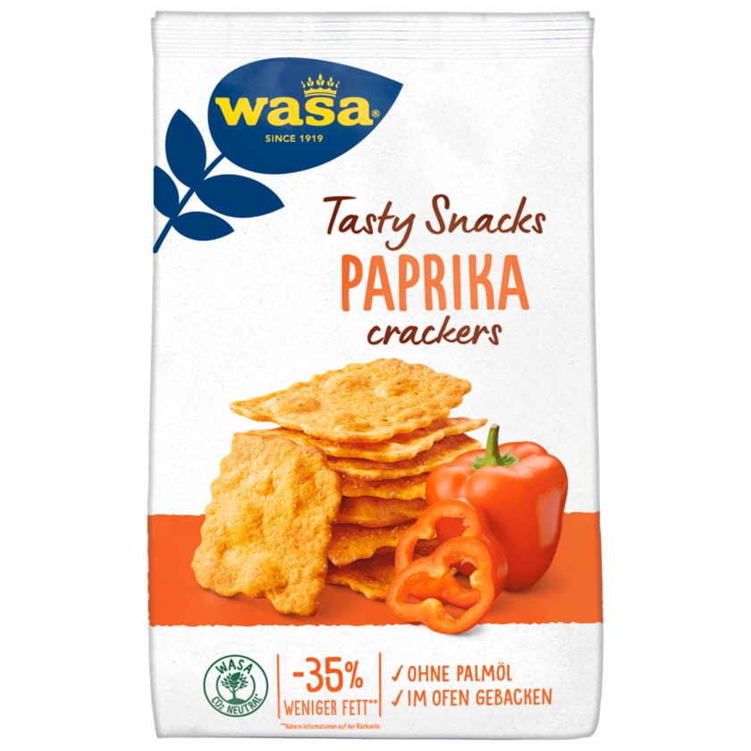 Wasa Tasty Snacks Paprika Crackers 150g
